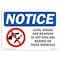Signmission Sign, 7" H, 10" W, Plastic, NOTICE Guns Knives Weapons Banned These Premises Sign, Landscape OS-NS-P-710-L-15758 - alternate 1